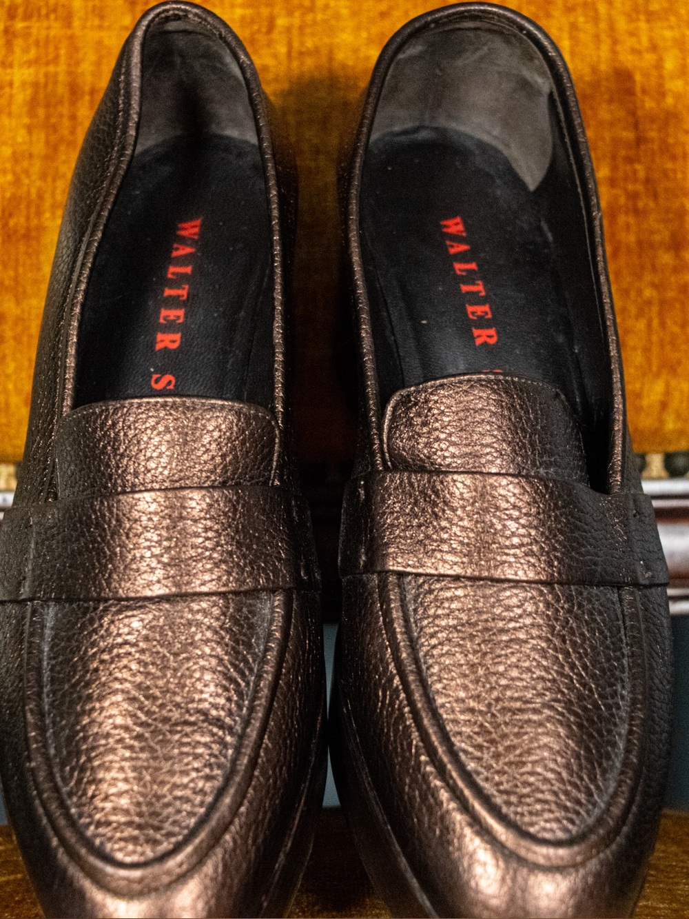 Walter Steiger Metallic Bronze Penny Loafers 7.5 (W)